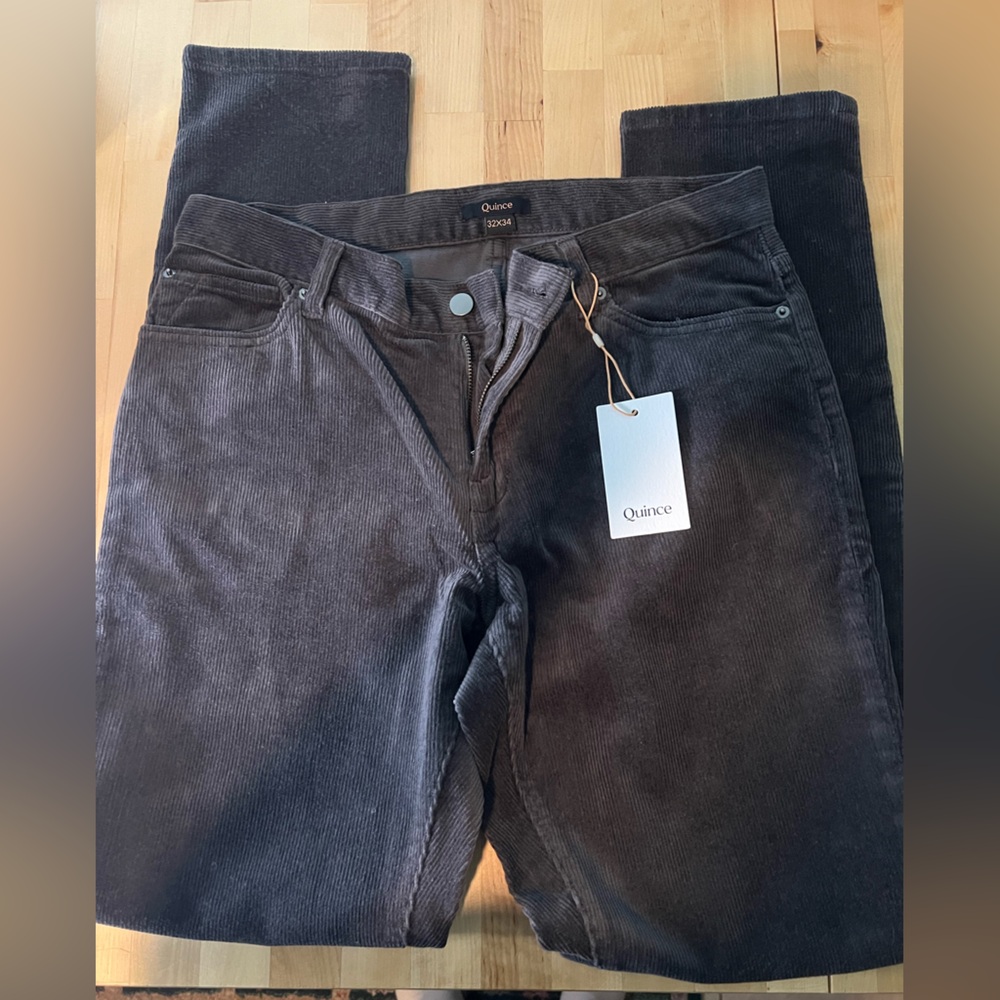 Quince Men's Corduroy Pants in Dark Gray 32x34